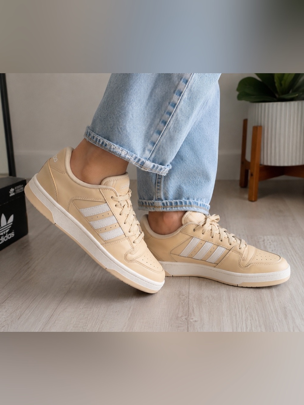 Adidas Break Start Low W Beige Cream Sneakers Women’s 9.5 NIB